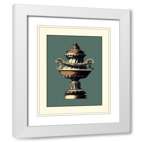 Classical Urn IV White Modern Wood Framed Art Print with Double Matting by Vision Studio