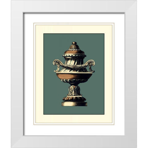 Classical Urn IV White Modern Wood Framed Art Print with Double Matting by Vision Studio