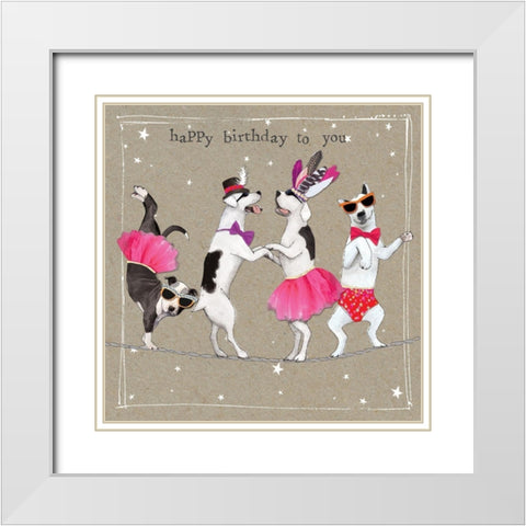 Fancypants Cool Dogs X White Modern Wood Framed Art Print with Double Matting by Gower, Hammond