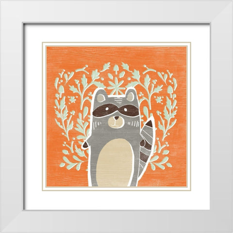 Woodland Cutie II White Modern Wood Framed Art Print with Double Matting by Vess, June Erica