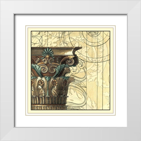 Architectural Inspiration II White Modern Wood Framed Art Print with Double Matting by Vision Studio