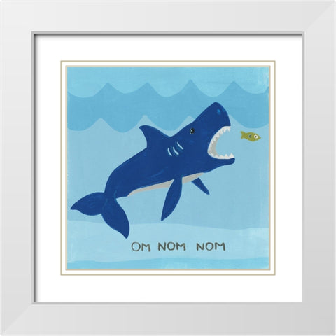 Jawesome II White Modern Wood Framed Art Print with Double Matting by Vess, June Erica