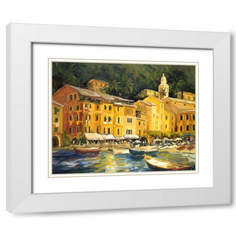 Scenic Italy II White Modern Wood Framed Art Print with Double Matting by Stevens, Allayn