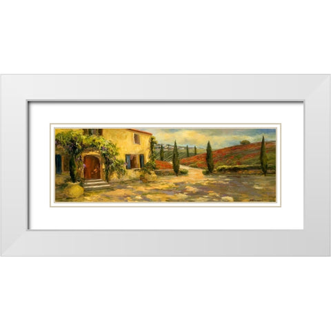 Scenic Italy V White Modern Wood Framed Art Print with Double Matting by Stevens, Allayn