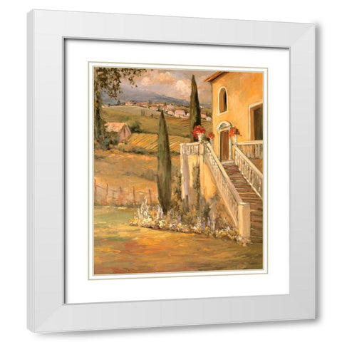 Scenic Italy IX White Modern Wood Framed Art Print with Double Matting by Stevens, Allayn