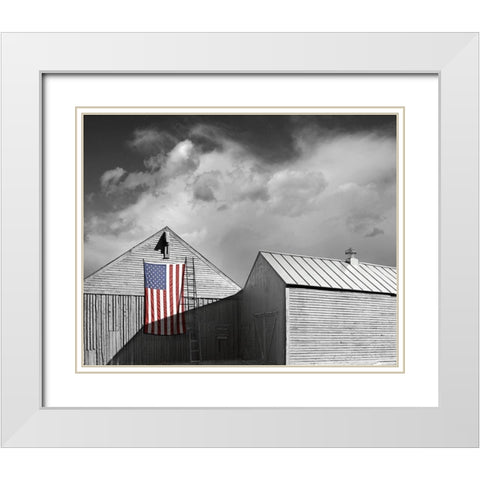 Flags of Our Farmers V White Modern Wood Framed Art Print with Double Matting by McLoughlin, James