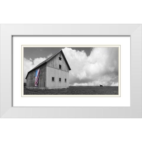 Flags of Our Farmers XVI White Modern Wood Framed Art Print with Double Matting by McLoughlin, James