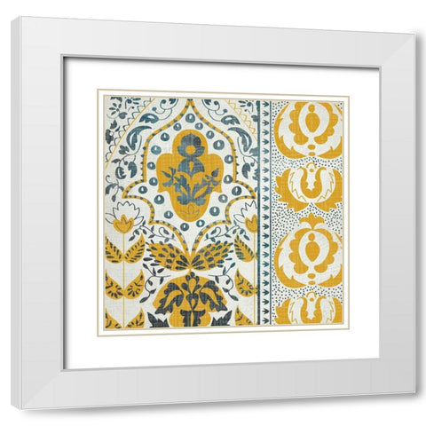 Exotic Journey III White Modern Wood Framed Art Print with Double Matting by Zarris, Chariklia