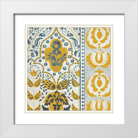 Exotic Journey III White Modern Wood Framed Art Print with Double Matting by Zarris, Chariklia