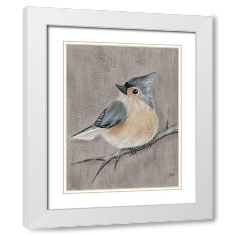 Winter Bird I White Modern Wood Framed Art Print with Double Matting by Reynolds, Jade