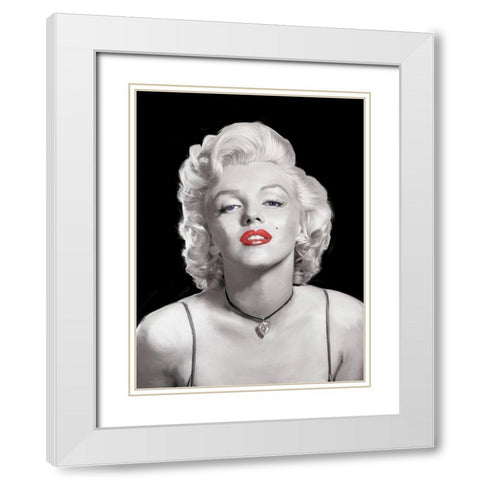 Look of Love Blue Eyes White Modern Wood Framed Art Print with Double Matting by Michaels, Jerry