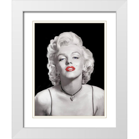 Look of Love Blue Eyes White Modern Wood Framed Art Print with Double Matting by Michaels, Jerry