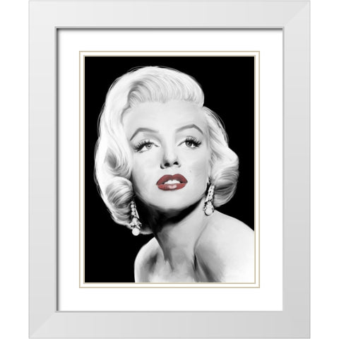 Stardust White Modern Wood Framed Art Print with Double Matting by Michaels, Jerry