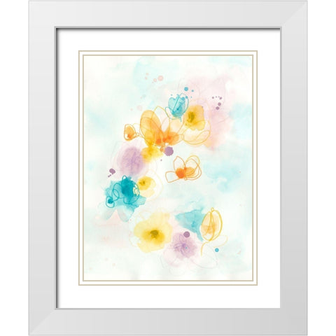 Jubilee I White Modern Wood Framed Art Print with Double Matting by Vess, June Erica