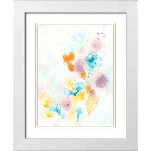 Jubilee II White Modern Wood Framed Art Print with Double Matting by Vess, June Erica