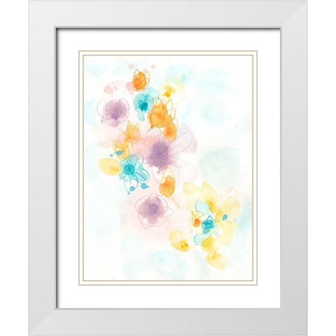 Jubilee IV White Modern Wood Framed Art Print with Double Matting by Vess, June Erica