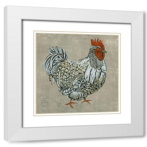 Roost I White Modern Wood Framed Art Print with Double Matting by Zarris, Chariklia