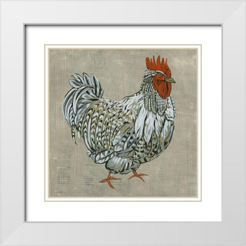 Roost I White Modern Wood Framed Art Print with Double Matting by Zarris, Chariklia