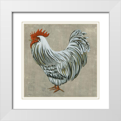 Roost II White Modern Wood Framed Art Print with Double Matting by Zarris, Chariklia