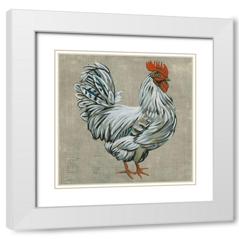 Roost III White Modern Wood Framed Art Print with Double Matting by Zarris, Chariklia