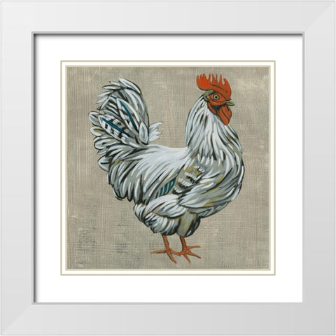 Roost III White Modern Wood Framed Art Print with Double Matting by Zarris, Chariklia