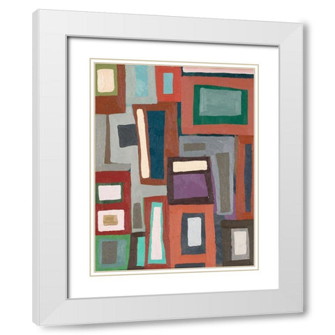 Color Blocking I White Modern Wood Framed Art Print with Double Matting by Ferrell, Erin McGee