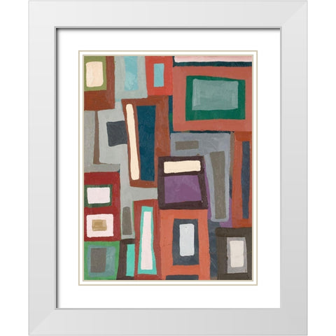 Color Blocking I White Modern Wood Framed Art Print with Double Matting by Ferrell, Erin McGee