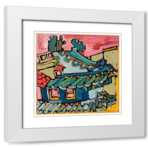 Chinatown I White Modern Wood Framed Art Print with Double Matting by Ferrell, Erin McGee