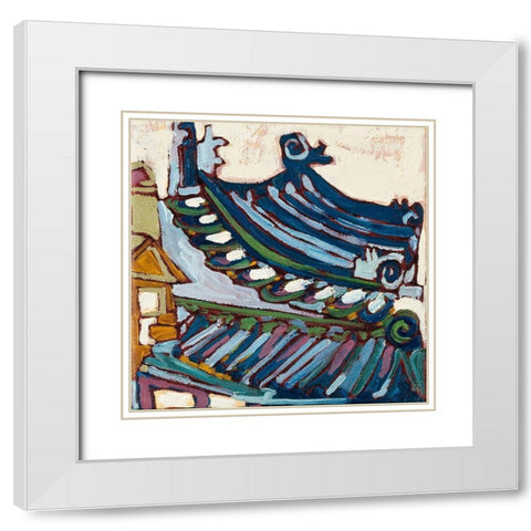 Chinatown IV White Modern Wood Framed Art Print with Double Matting by Ferrell, Erin McGee