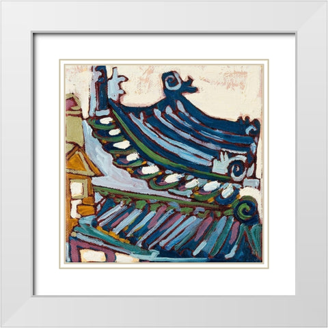 Chinatown IV White Modern Wood Framed Art Print with Double Matting by Ferrell, Erin McGee