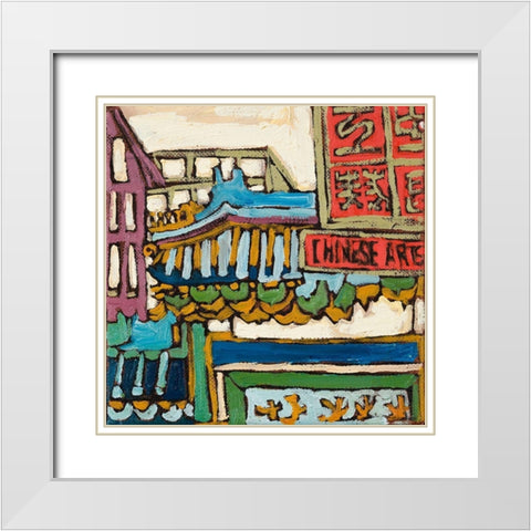 Chinatown XI White Modern Wood Framed Art Print with Double Matting by Ferrell, Erin McGee