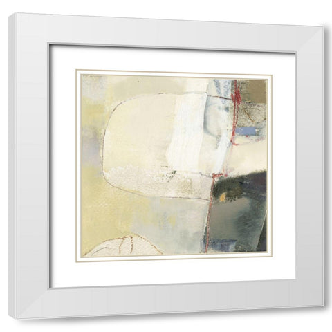 Pique V White Modern Wood Framed Art Print with Double Matting by Jachimiec, Sue