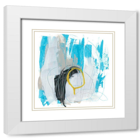 Symphony in Riffs VII White Modern Wood Framed Art Print with Double Matting by Vess, June Erica