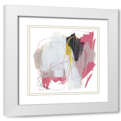 Symphony in Riffs IX White Modern Wood Framed Art Print with Double Matting by Vess, June Erica