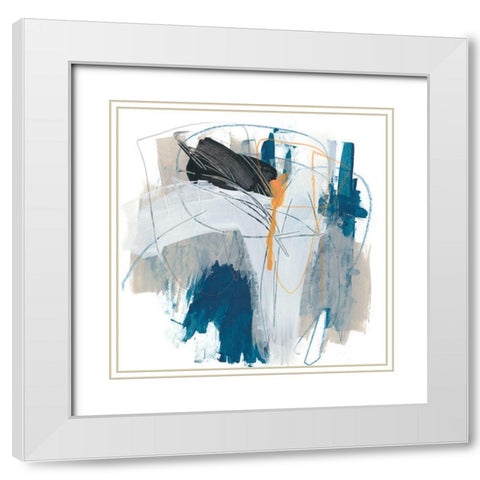 Symphony in Riffs X White Modern Wood Framed Art Print with Double Matting by Vess, June Erica