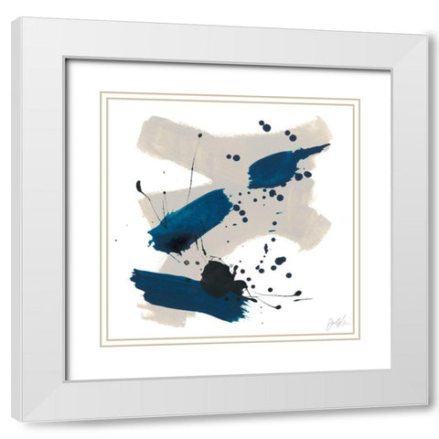 Kanji III White Modern Wood Framed Art Print with Double Matting by Vess, June Erica
