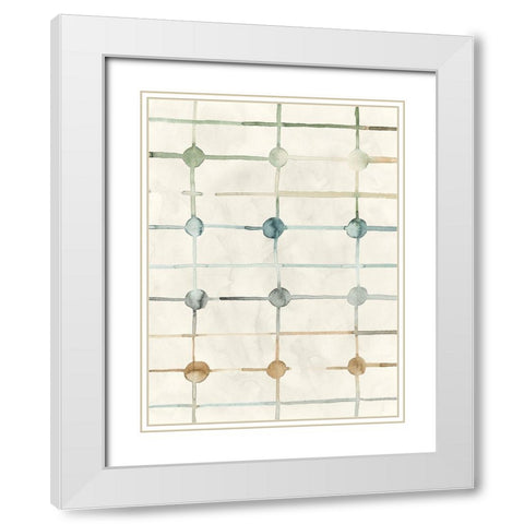 Simple Connections I White Modern Wood Framed Art Print with Double Matting by Popp, Grace
