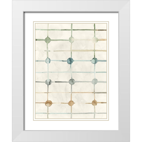 Simple Connections I White Modern Wood Framed Art Print with Double Matting by Popp, Grace