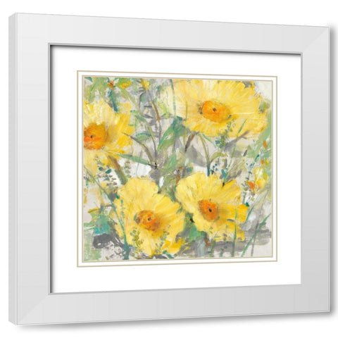 Yellow Bunch I White Modern Wood Framed Art Print with Double Matting by OToole, Tim