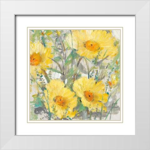 Yellow Bunch I White Modern Wood Framed Art Print with Double Matting by OToole, Tim