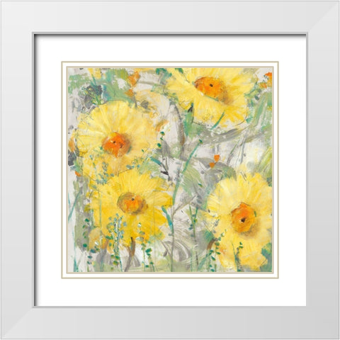 Yellow Bunch II White Modern Wood Framed Art Print with Double Matting by OToole, Tim