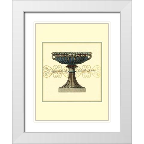 Antica Clementino Urna I White Modern Wood Framed Art Print with Double Matting by Vision Studio