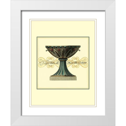 Antica Clementino Urna II White Modern Wood Framed Art Print with Double Matting by Vision Studio