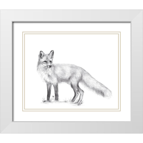 Wildlife Trail I White Modern Wood Framed Art Print with Double Matting by Wang, Melissa