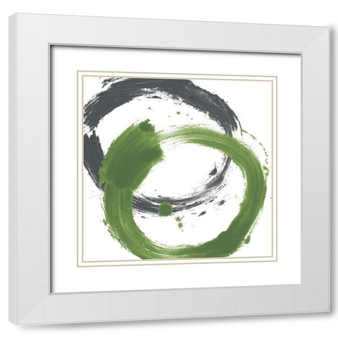 Circular Reaction I White Modern Wood Framed Art Print with Double Matting by Vess, June Erica