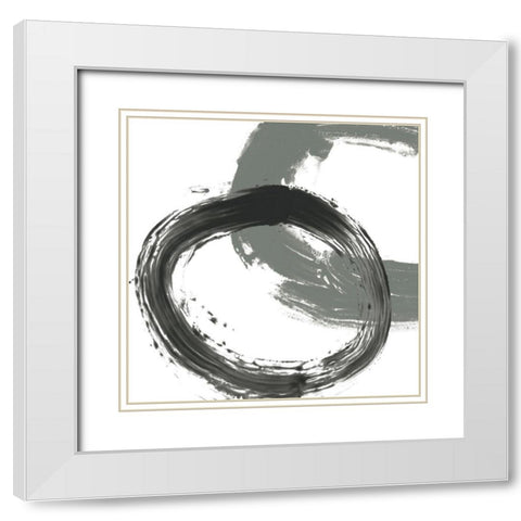 Circular Reaction II White Modern Wood Framed Art Print with Double Matting by Vess, June Erica