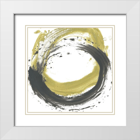 Circular Reaction III White Modern Wood Framed Art Print with Double Matting by Vess, June Erica