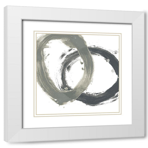 Circular Reaction VI White Modern Wood Framed Art Print with Double Matting by Vess, June Erica