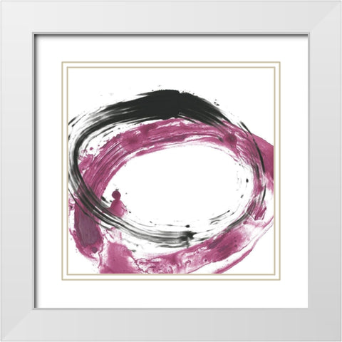 Circular Reaction VII White Modern Wood Framed Art Print with Double Matting by Vess, June Erica
