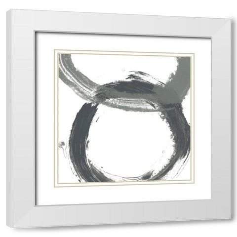 Circular Reaction VIII White Modern Wood Framed Art Print with Double Matting by Vess, June Erica